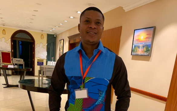 Lucky at the Youth Leaders for Health training in Addis Ababa back in January