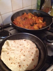 Potato Curry and Chappati 
