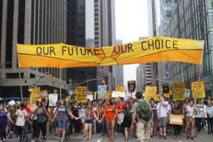 The Climate March in New York was arranged for just before the UN General Assembly
