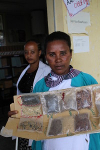 Caption Community Health Workers in Adda Berga  teach villagers the nutritional value of local crops